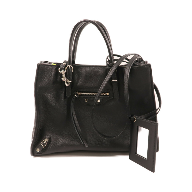 BALENCIAGA 牛皮皮革Papier A6銀扣手挽肩背兩用袋-17