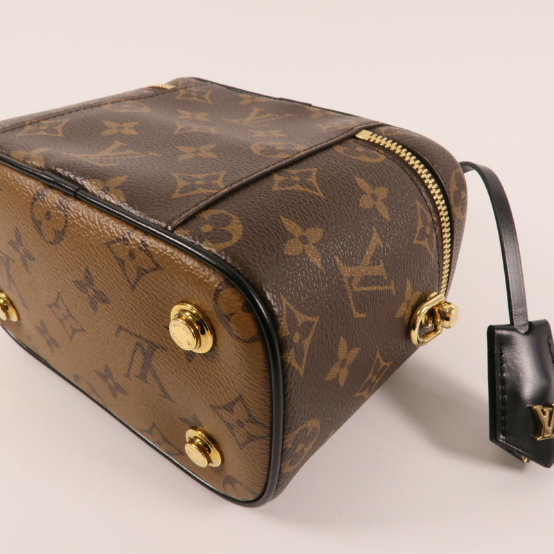 LOUIS VUITTON Monogram Reverse Vanity PM金扣手挽肩背兩用袋-6