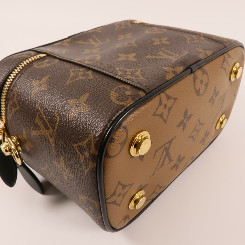 LOUIS VUITTON Monogram Reverse Vanity PM金扣手挽肩背兩用袋-7