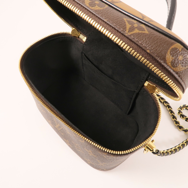 LOUIS VUITTON Monogram Reverse Vanity PM金扣手挽肩背兩用袋-13