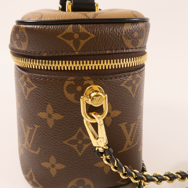 LOUIS VUITTON Monogram Reverse Vanity PM金扣手挽肩背兩用袋-15