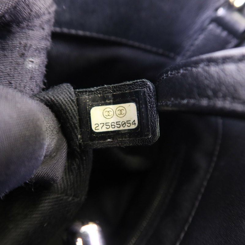 CHANEL 牛皮皮革2 Way Bucket Shoulder銀扣手挽肩背兩用袋-7