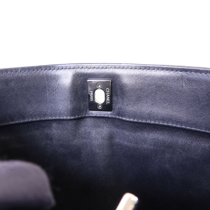 CHANEL 牛皮皮革2 Way Bucket Shoulder銀扣手挽肩背兩用袋-17