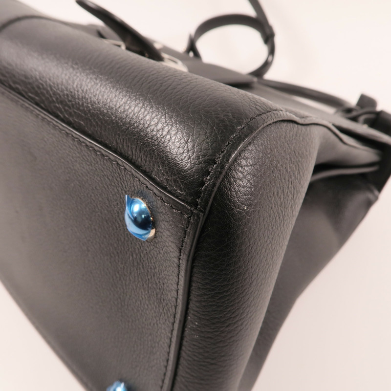 Delvaux 牛皮皮革Brilllant MM銀扣手挽肩背兩用袋-6