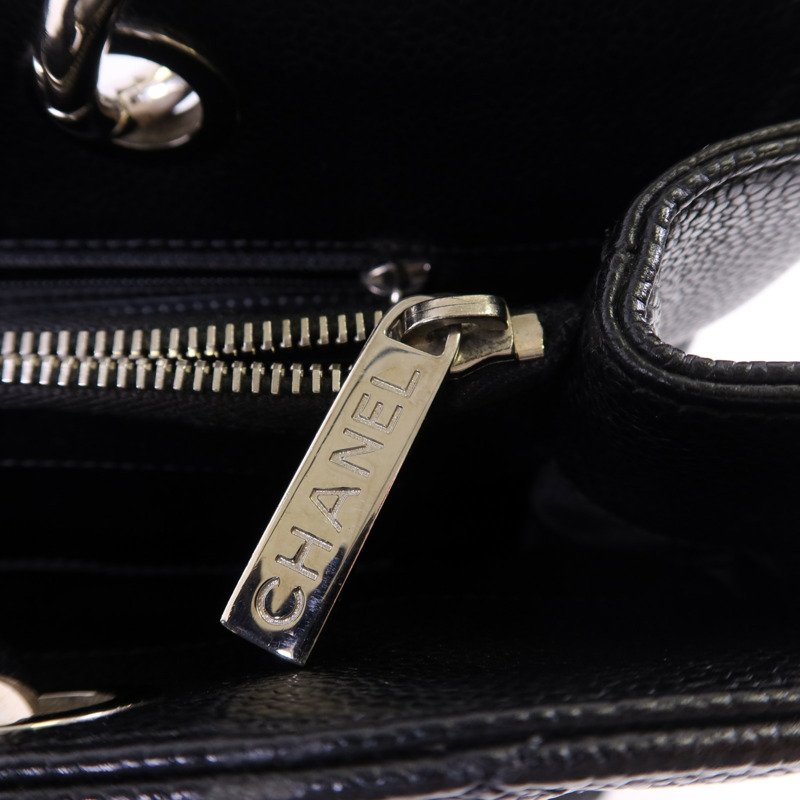 CHANEL 牛皮皮革GST Grand Shopping Tote Bag銀扣鏈帶肩背袋-8