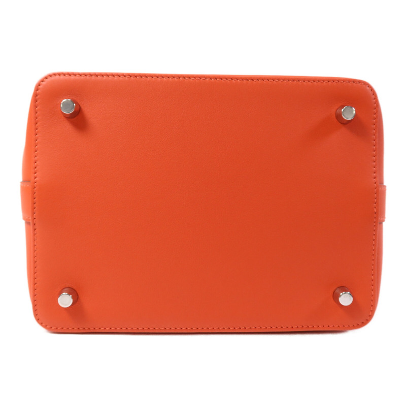 HERMES Swift皮革Tool Box 20銀扣手挽肩背兩用袋-3