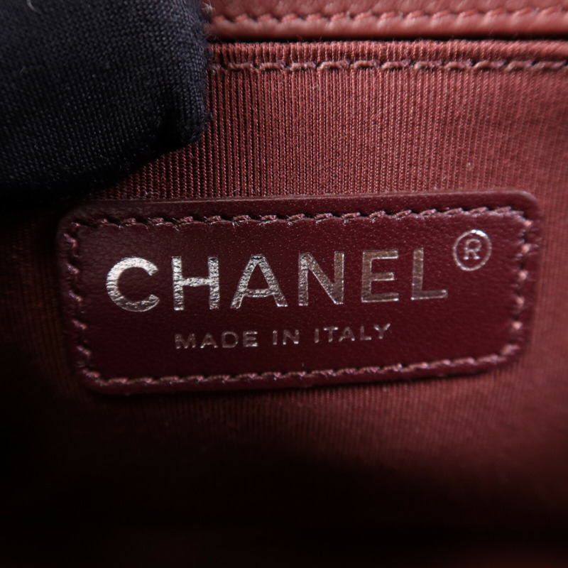 CHANEL 天鵝絨Boy 25銀扣鏈帶肩背袋-5