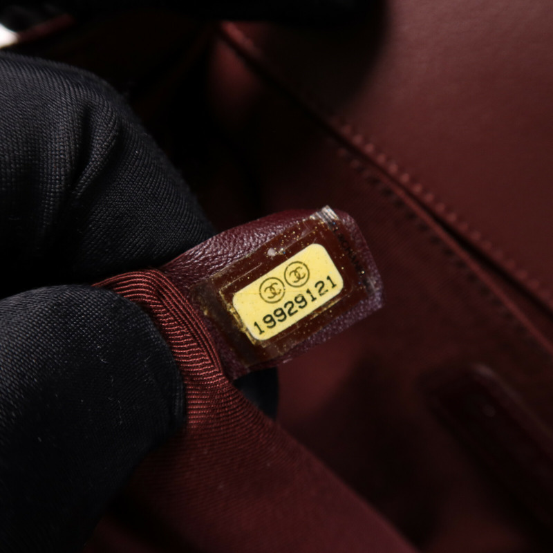 CHANEL 天鵝絨Boy 25銀扣鏈帶肩背袋-7