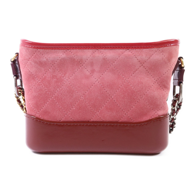 CHANEL 牛皮皮革/麂皮皮革Gabrielle Small鏈帶肩背袋-1