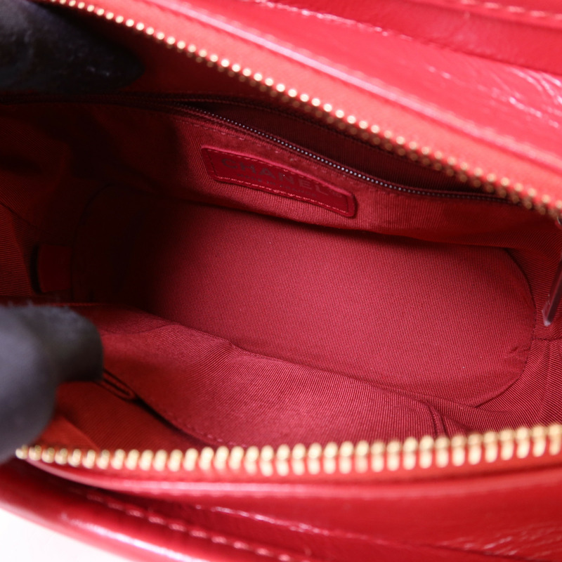 CHANEL 牛皮皮革/麂皮皮革Gabrielle Small鏈帶肩背袋-6