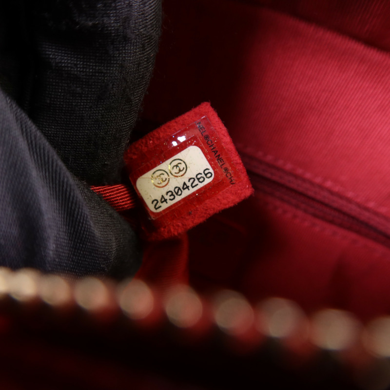 CHANEL 牛皮皮革/麂皮皮革Gabrielle Small鏈帶肩背袋-8