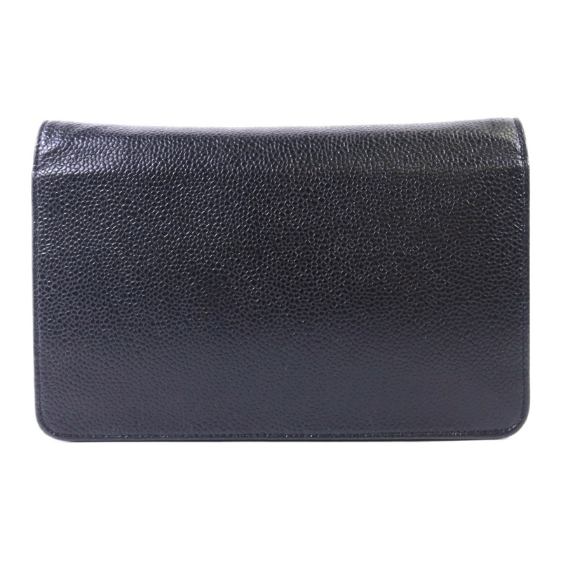 CHANEL 牛皮皮革WOC Wallet On Chain銀扣鏈帶肩背袋-1