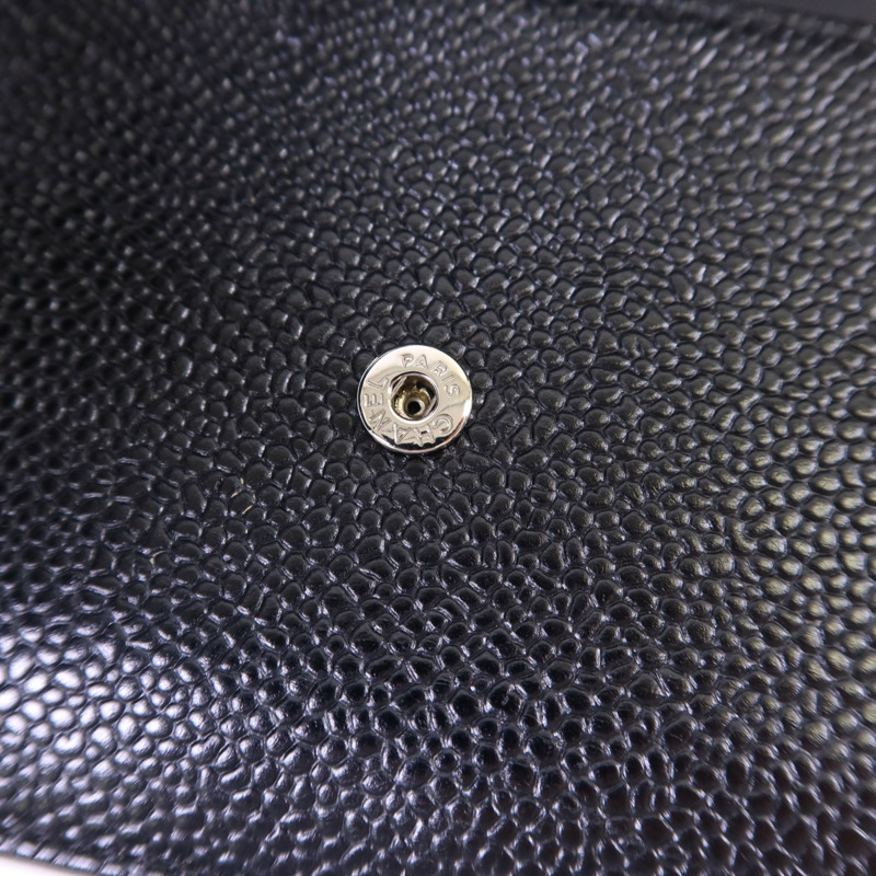 CHANEL 牛皮皮革WOC Wallet On Chain銀扣鏈帶肩背袋-9