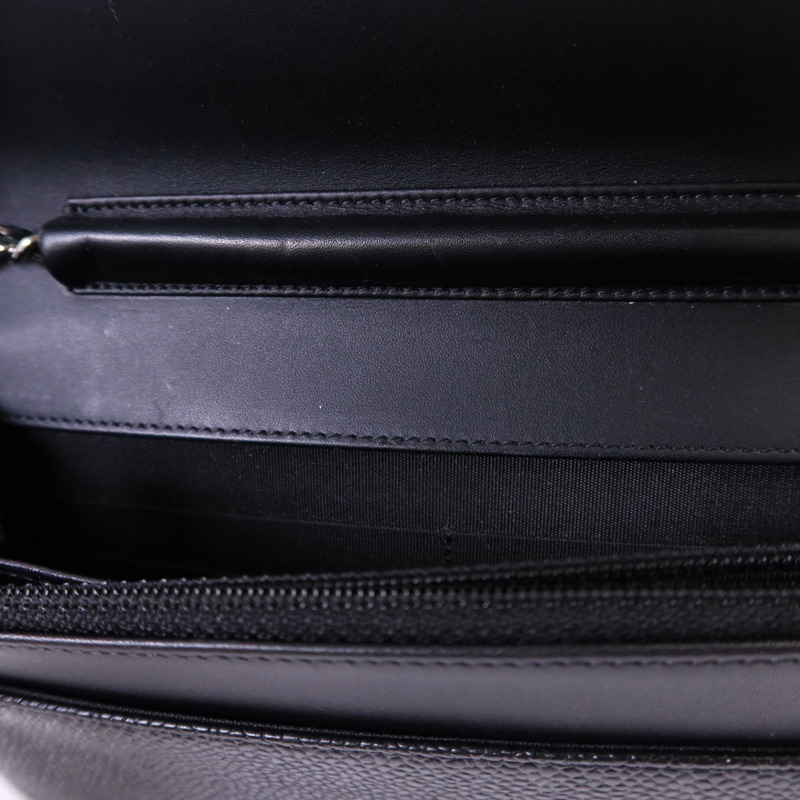 CHANEL 牛皮皮革WOC Wallet On Chain銀扣鏈帶肩背袋-17