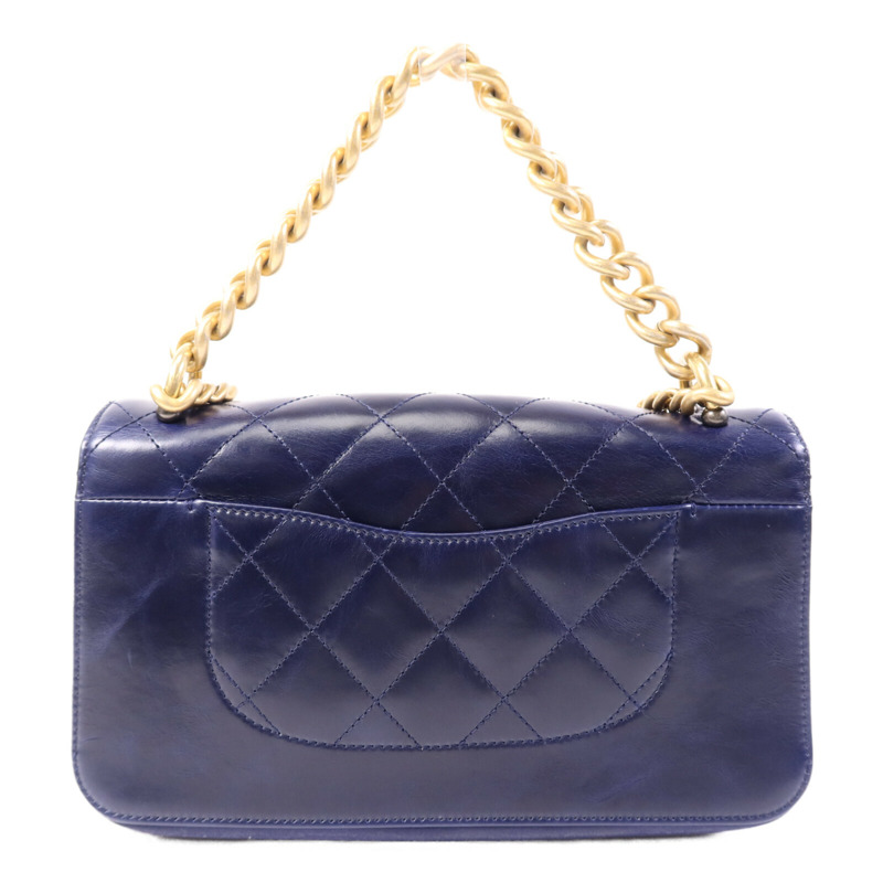 CHANEL 牛皮皮革Chain Shoulder Bag金扣鏈帶肩背袋-1