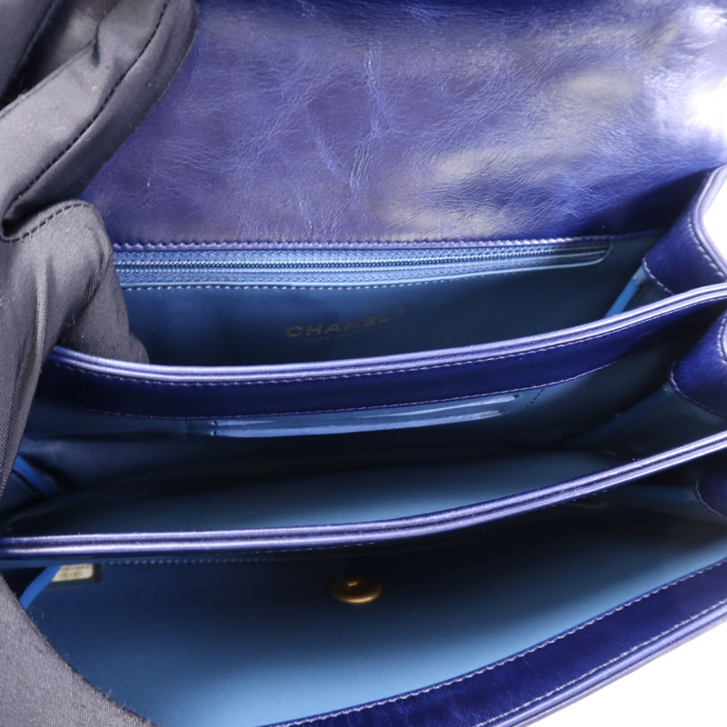 CHANEL 牛皮皮革Chain Shoulder Bag金扣鏈帶肩背袋-4