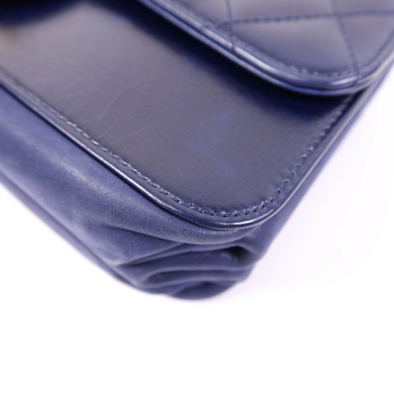 CHANEL 牛皮皮革Chain Shoulder Bag金扣鏈帶肩背袋-9