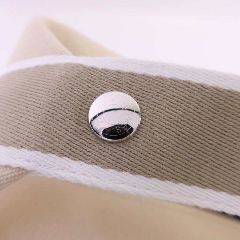 HERMES 帆布Bride a Brac銀扣手挽袋-6