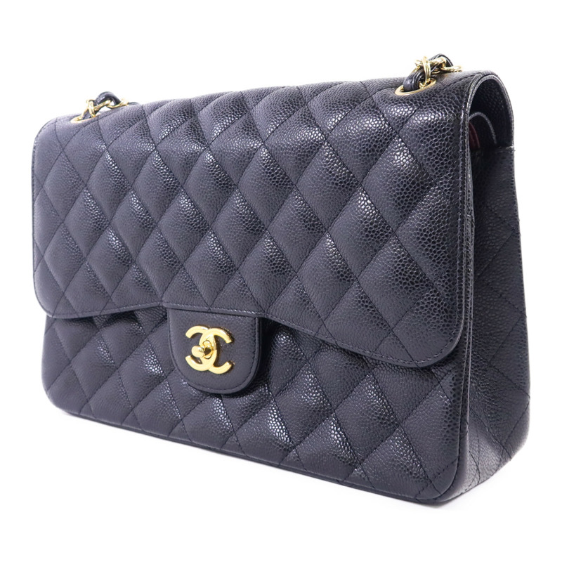 CHANEL 牛皮皮革Large Classic金扣鏈帶肩背袋-2