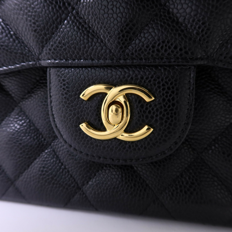 CHANEL 牛皮皮革Large Classic金扣鏈帶肩背袋-10