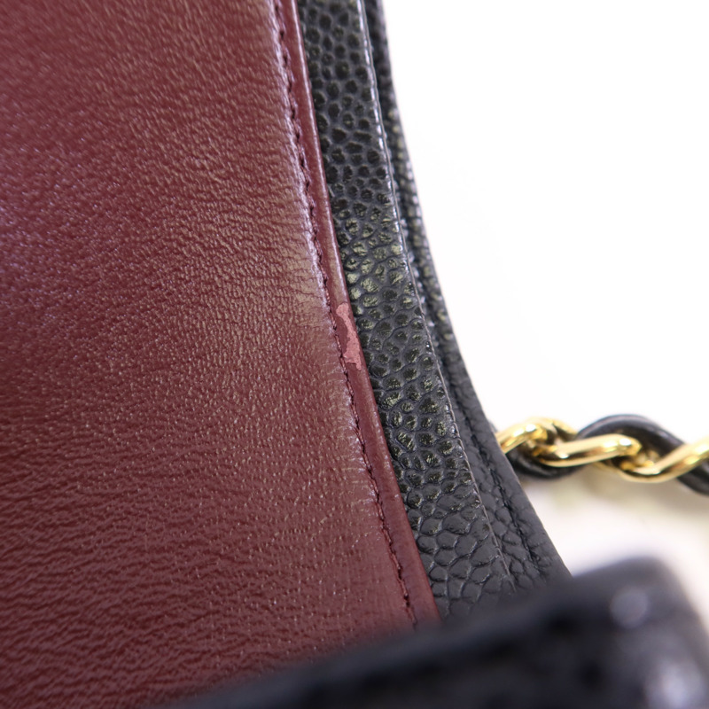 CHANEL 牛皮皮革Large Classic金扣鏈帶肩背袋-18