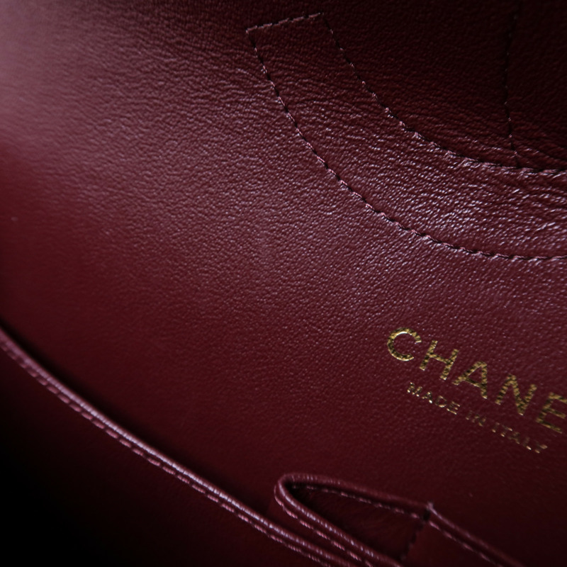 CHANEL 牛皮皮革Large Classic金扣鏈帶肩背袋-21