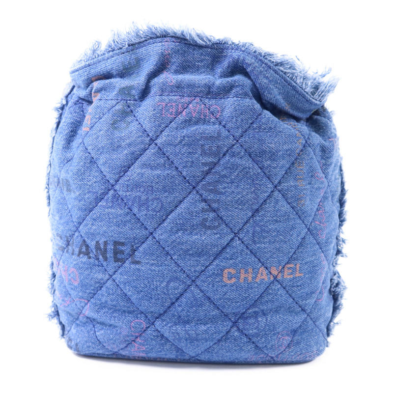 CHANEL 牛仔布料Denim Mood Chain Bucket Bag金扣鏈帶肩背袋-1