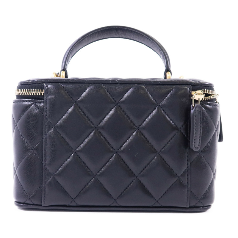 CHANEL 羊皮皮革Vanity Case金扣手挽肩背兩用袋-1