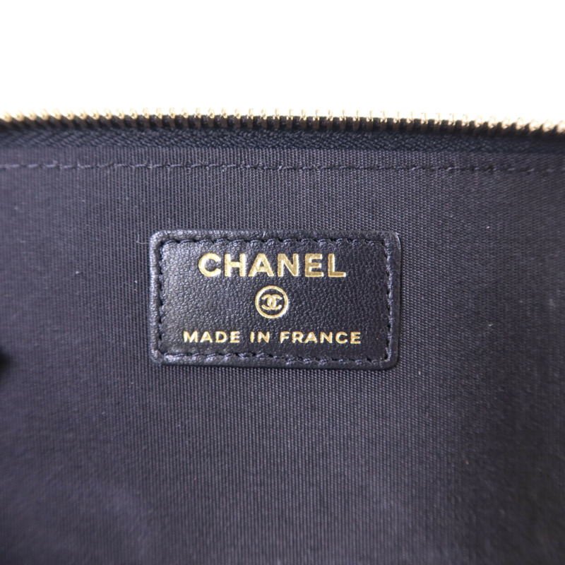 CHANEL 羊皮皮革Vanity Case金扣手挽肩背兩用袋-6