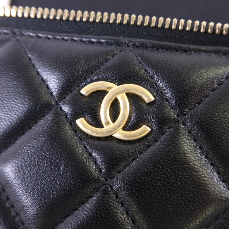 CHANEL 羊皮皮革Vanity Case金扣手挽肩背兩用袋-8
