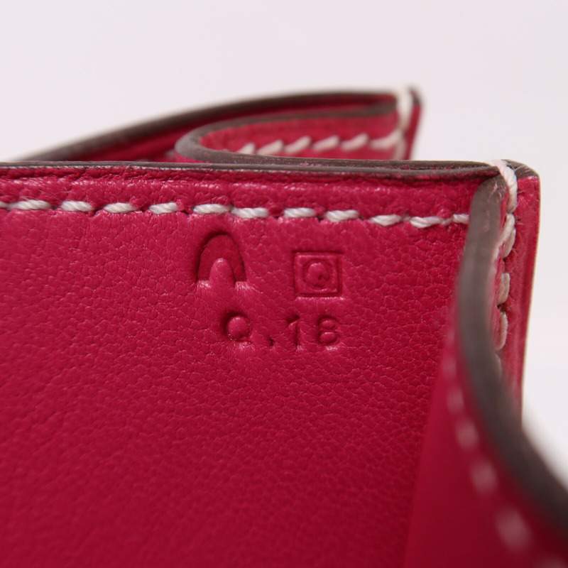 HERMES Epsom皮革Constance 24銀扣肩背袋Rose Tyrien-6