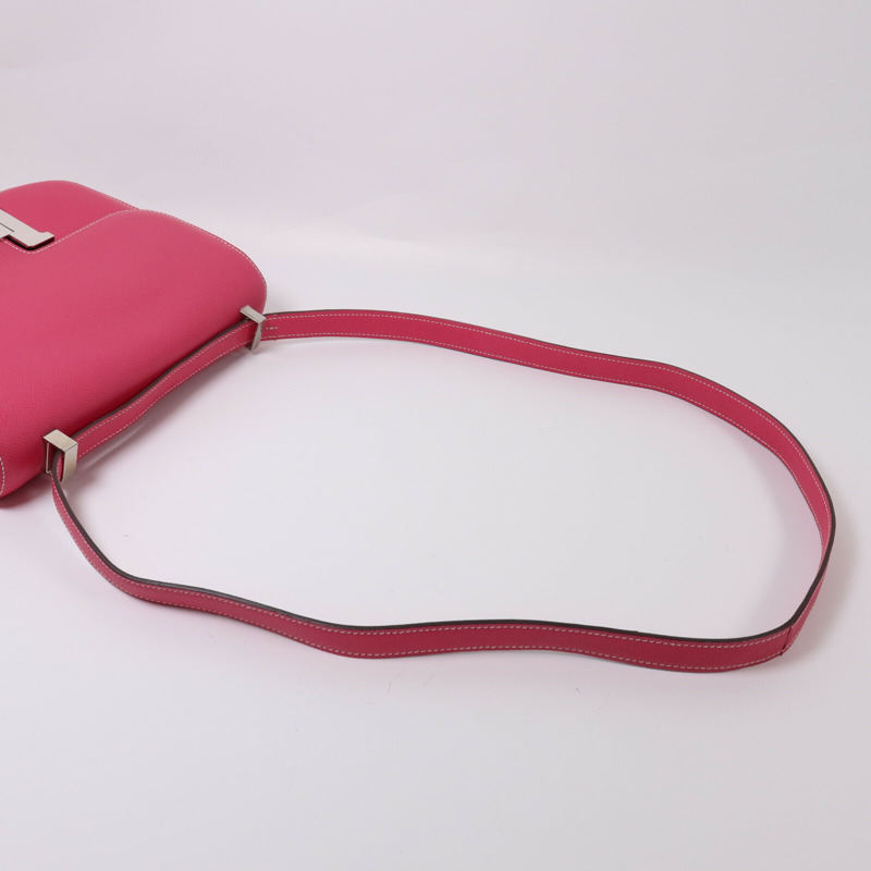 HERMES Epsom皮革Constance 24銀扣肩背袋Rose Tyrien-8