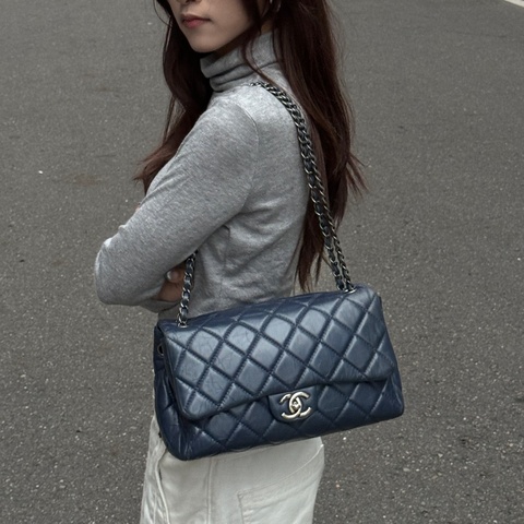 【極新🎁】 Chanel CF 香奈兒 抓皺牛皮 斜背包（專櫃263,300）