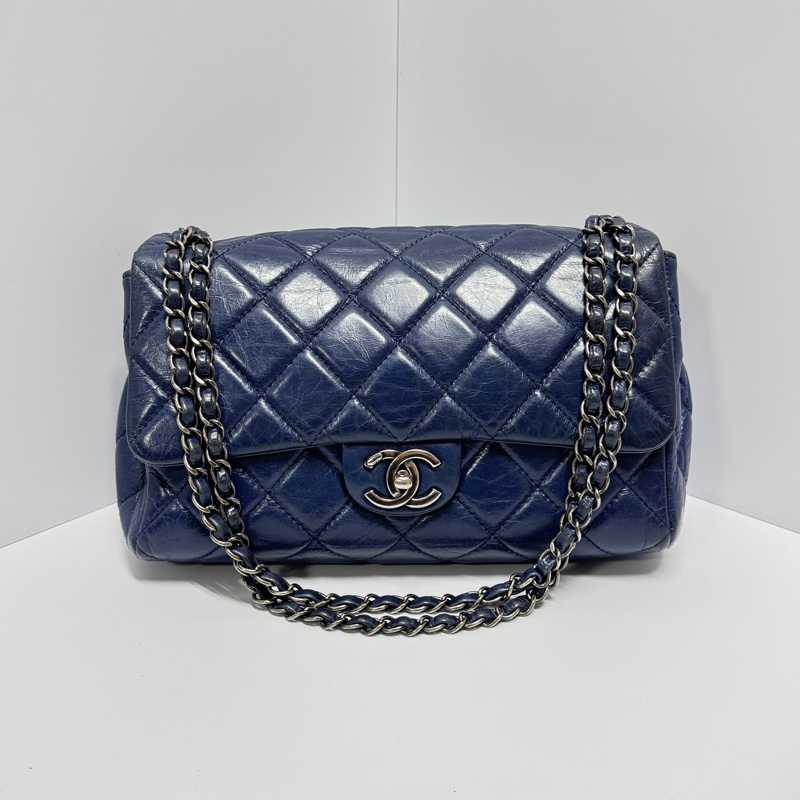 【極新🎁】 Chanel CF 香奈兒 抓皺牛皮 斜背包(專櫃263,300)-8