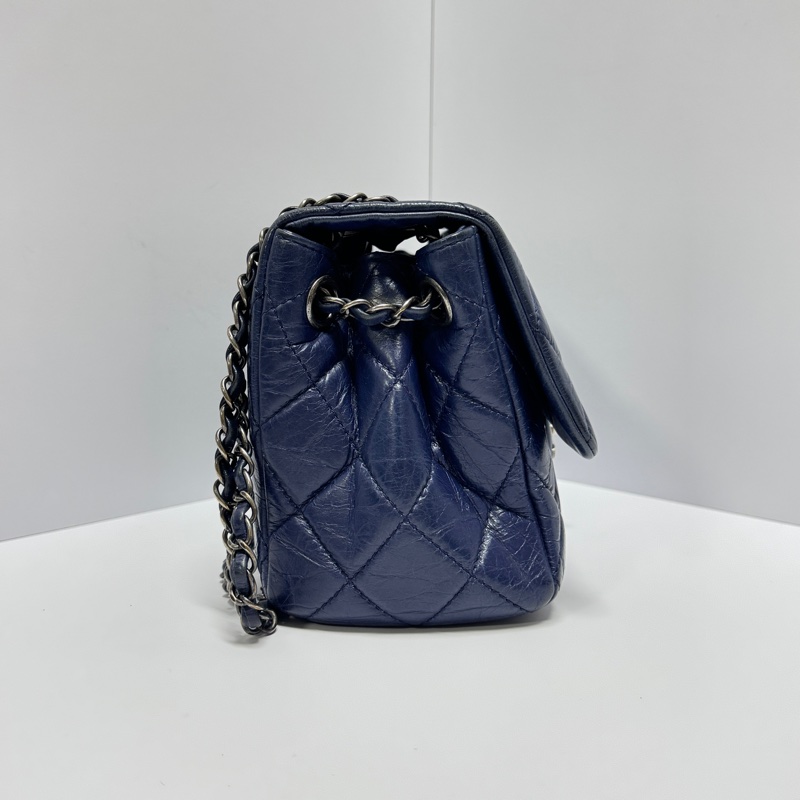 【極新🎁】 Chanel CF 香奈兒 抓皺牛皮 斜背包(專櫃263,300)-11