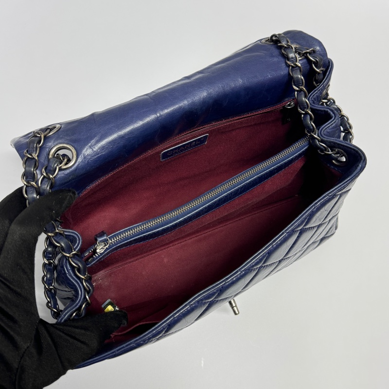 【極新🎁】 Chanel CF 香奈兒 抓皺牛皮 斜背包(專櫃263,300)-21