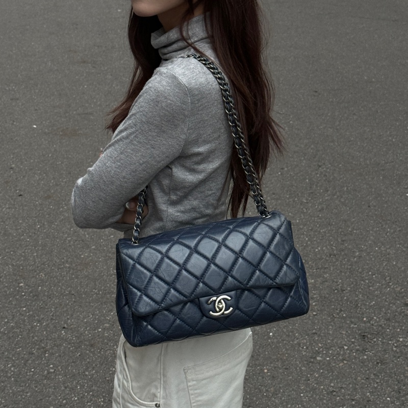 【極新🎁】 Chanel CF 香奈兒 抓皺牛皮 斜背包(專櫃263,300)-28