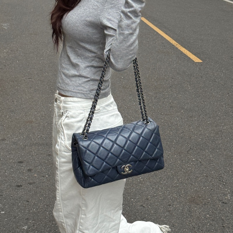 【極新🎁】 Chanel CF 香奈兒 抓皺牛皮 斜背包(專櫃263,300)-30