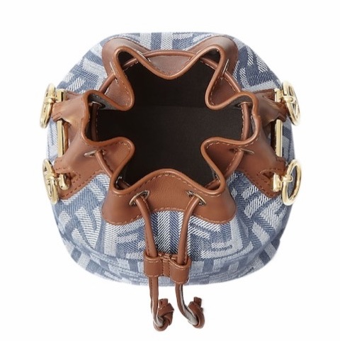 Fendi 女士 Mon Tresor 牛仔效果 FF 提花迷你包均碼碼MINI、14cm*12cm*18cm-3