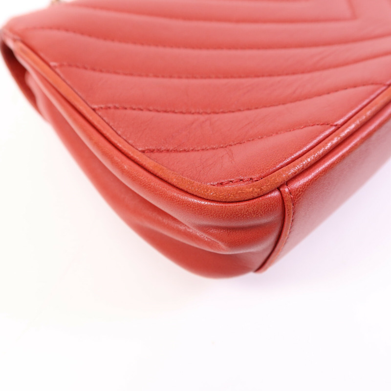 CHANEL 牛皮皮革Pyramid CC Camera Bag金扣鏈帶肩背袋-13