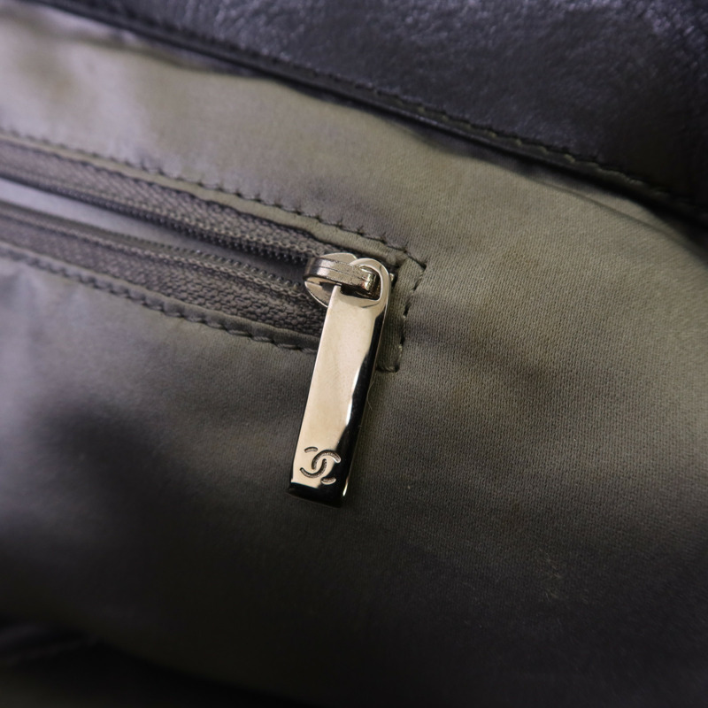 CHANEL 牛皮皮革Modern Chain Rhodoid East West Tote銀扣手挽袋-9