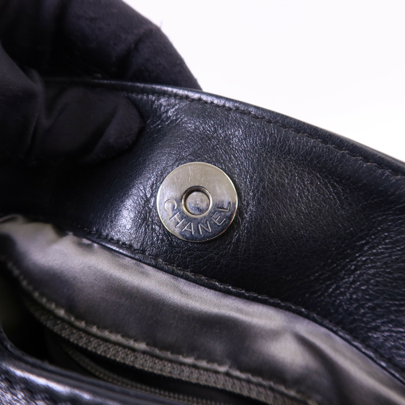 CHANEL 牛皮皮革Modern Chain Rhodoid East West Tote銀扣手挽袋-10