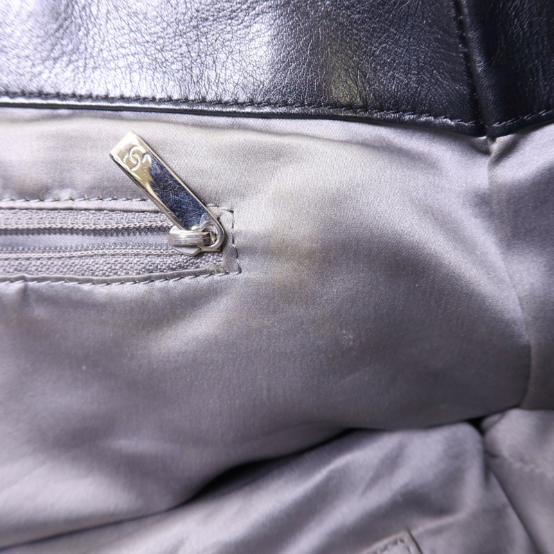 CHANEL 牛皮皮革Modern Chain Rhodoid East West Tote銀扣手挽袋-20