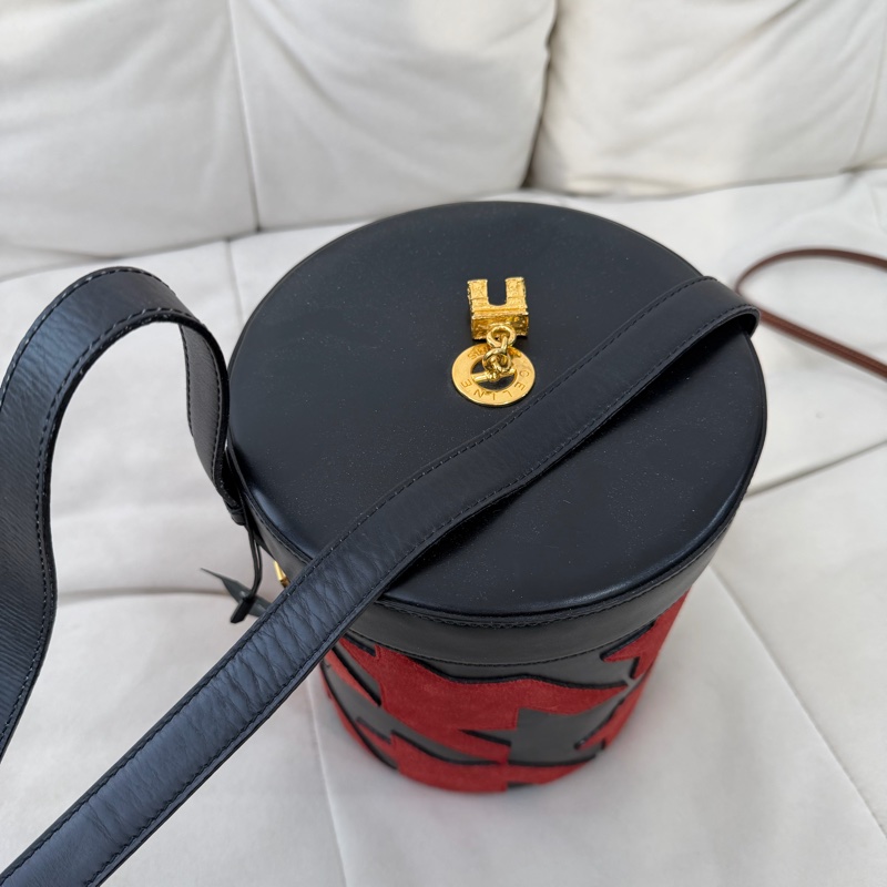 celine千烏格 凱旋門扣 圓筒 單肩包 Vintage 稀有 絕貨-6