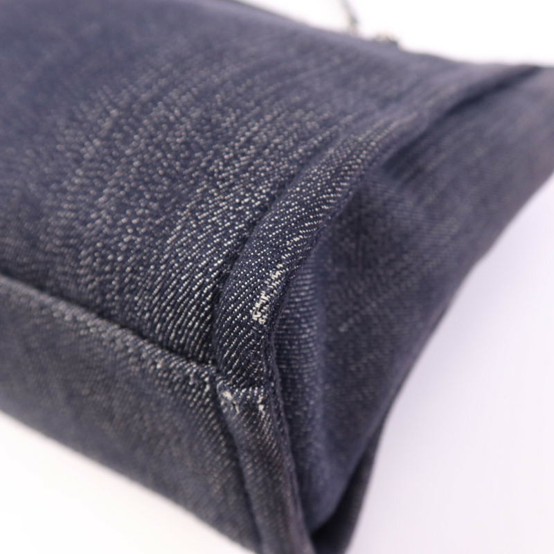 CHANEL 帆布Deauville Tote銀扣肩背袋-12