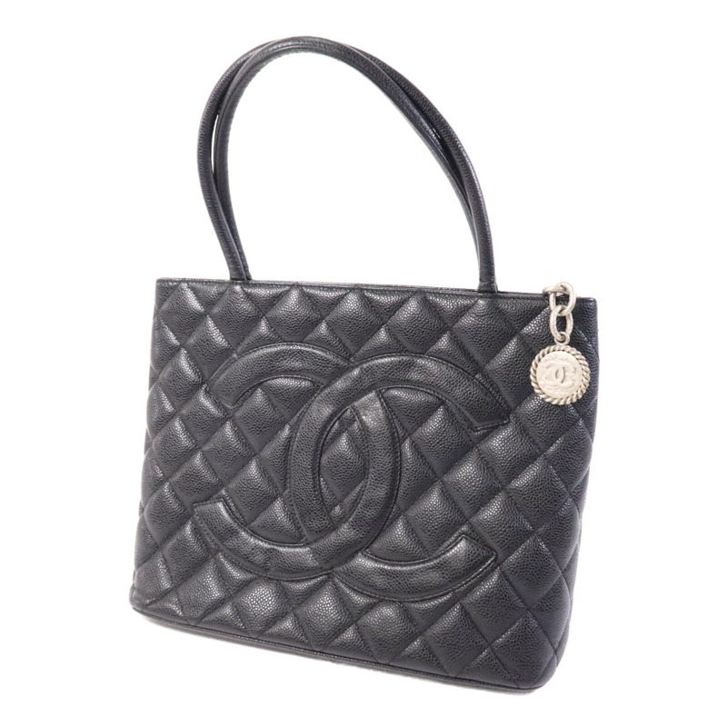 CHANEL 牛皮皮革Shoulder Bag銀扣肩背袋-2