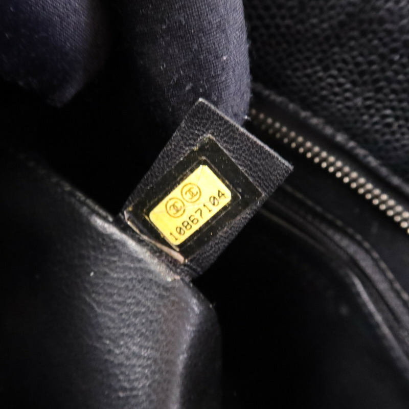 CHANEL 牛皮皮革Shoulder Bag銀扣肩背袋-7