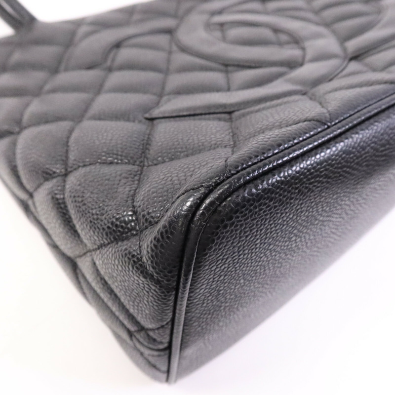 CHANEL 牛皮皮革Shoulder Bag銀扣肩背袋-11