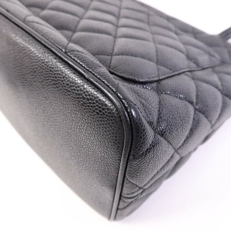 CHANEL 牛皮皮革Shoulder Bag銀扣肩背袋-12