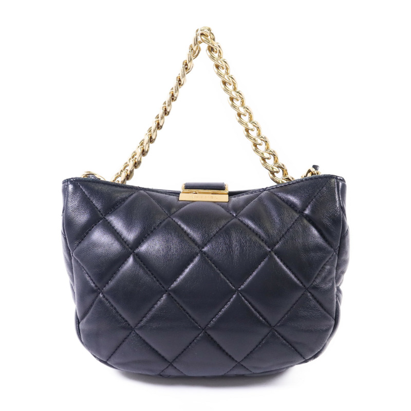 CHANEL 羊皮皮革Chain Shoulder Bag金扣手挽肩背兩用袋-1